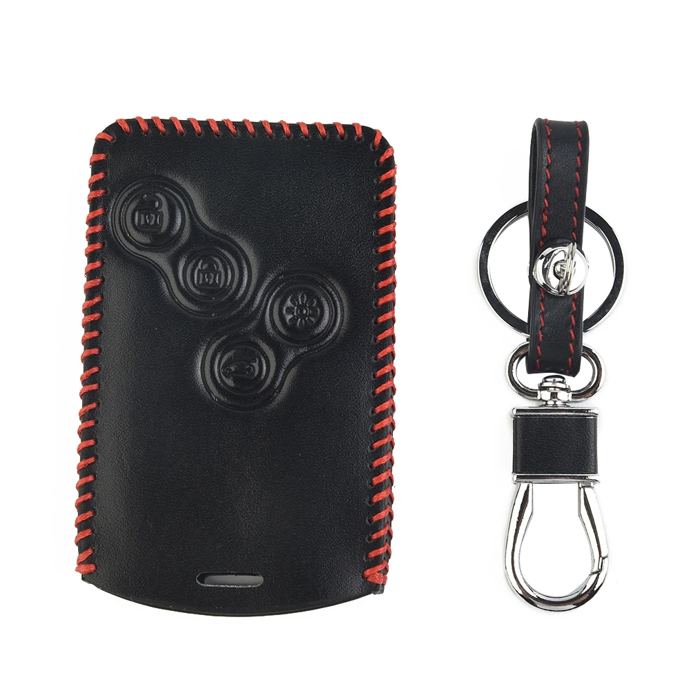

Leather Key Cover For Renault Laguna/Scenic/Captur/Fluence/Koleos 2009-2016 For Renault Logan(ONLY FIT FOR 4 BUTTON KEY )