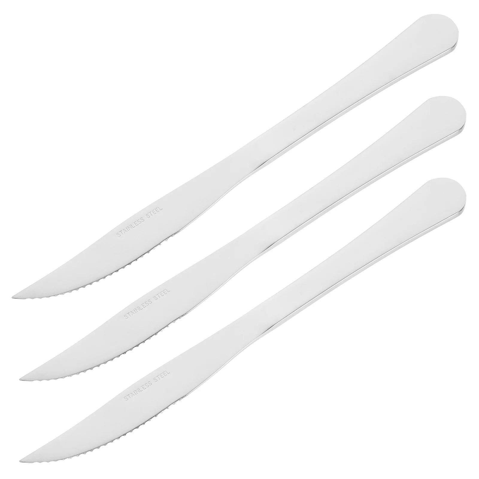 

3 Pcs Steak Cutters Teaspoon Set Metal Dinner Coffee Spoon Cake Set Steak Cutlery Set Dinner Spoons Messer