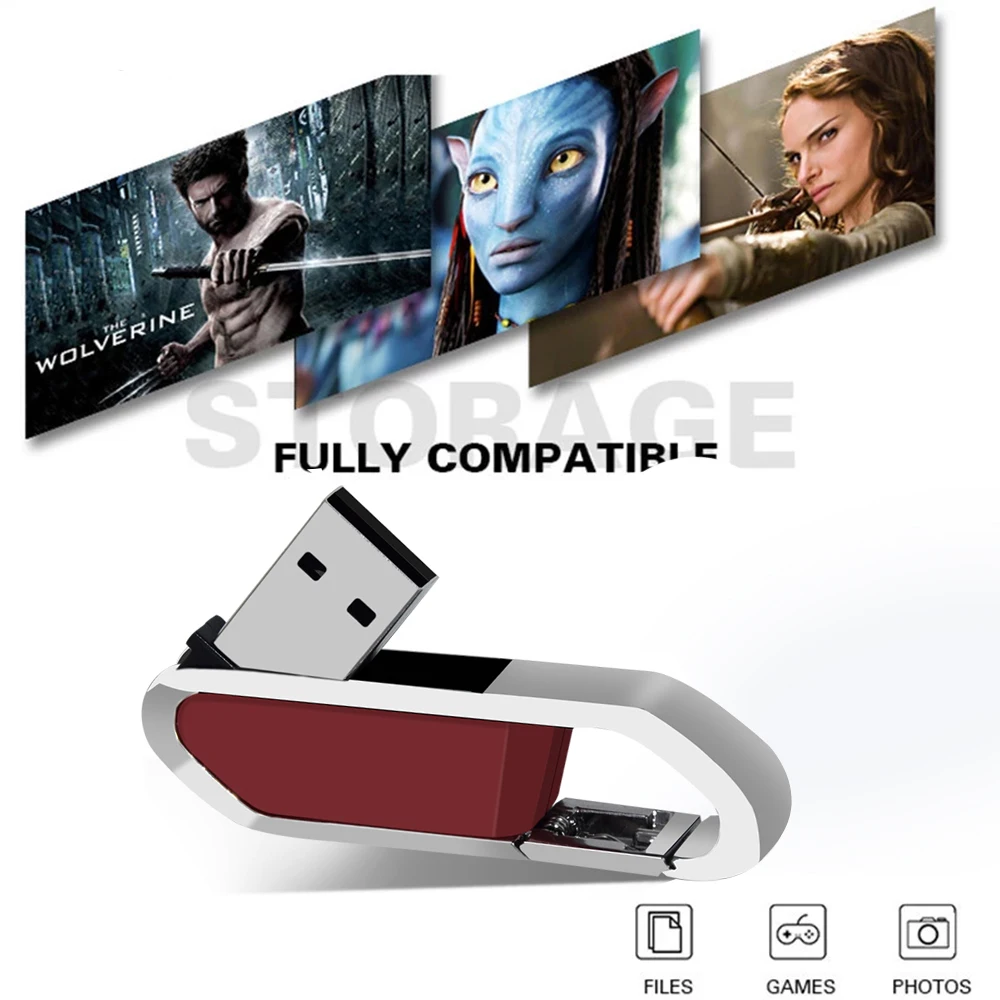 Новый USB флеш-накопитель 2 0 128 ГБ 64 32 16 8 металлический USB-накопитель