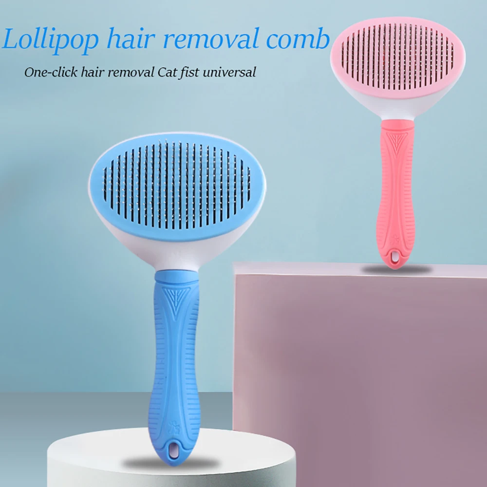 

2PCS Pet Dog Hair Brush Cat Comb Comb Comb and Care Cat Brush Stainless Steel Comb Long Hair Dog Cleaning Pet Dog Accessories