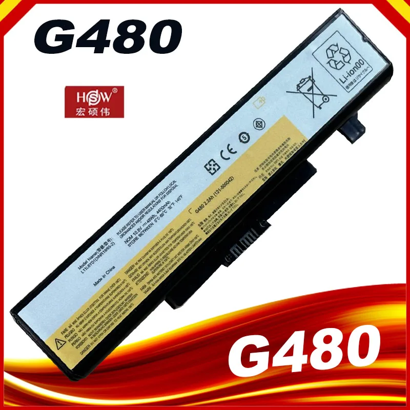 6-элементный аккумулятор для ноутбука Lenovo IdeaPad Y480 Y580 G480 G580 G580AM Z380AM Z480 Z580 Z585 V480 V580