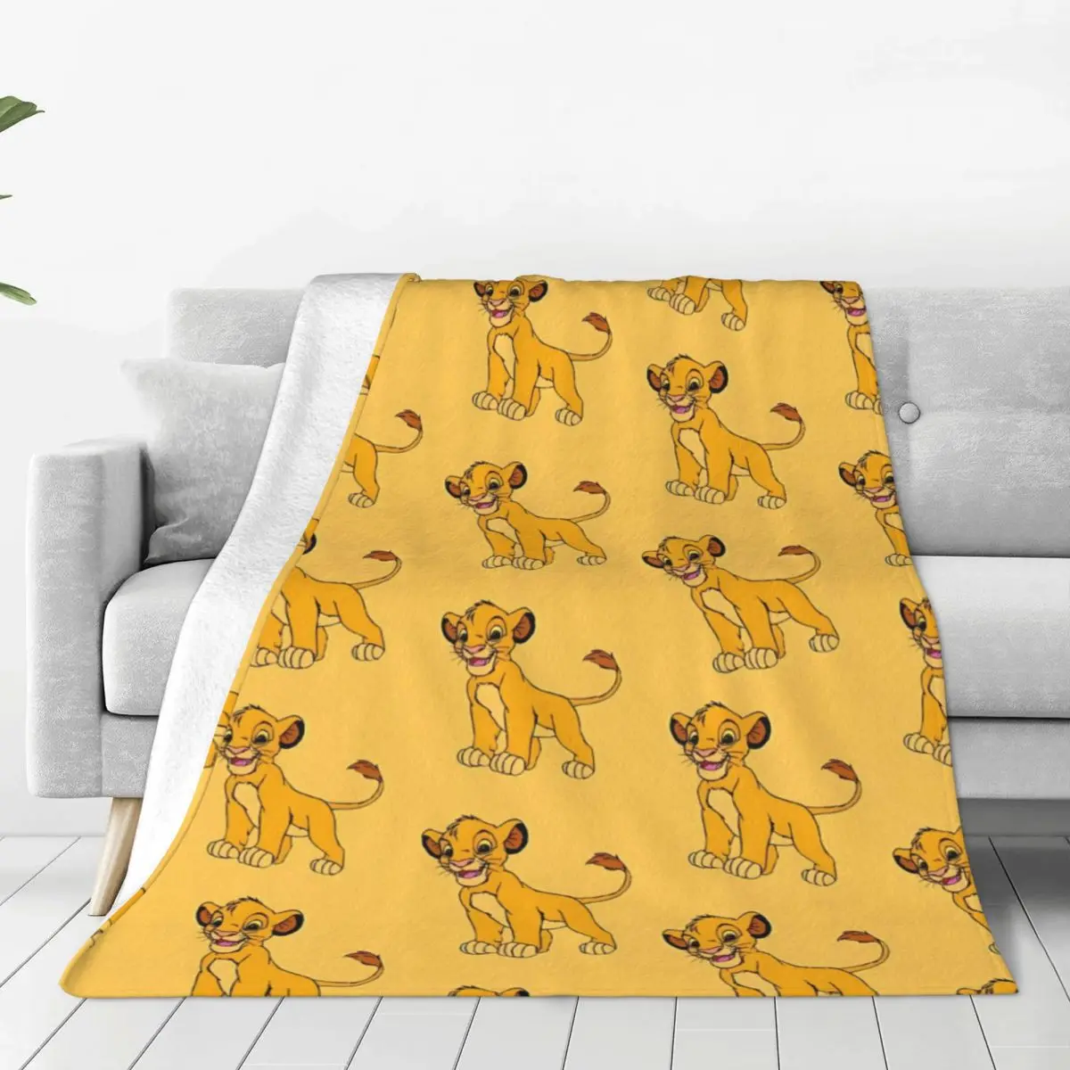Симба Король Лев одеяла теплое плюшевое покрывало с принтом для дивана стула