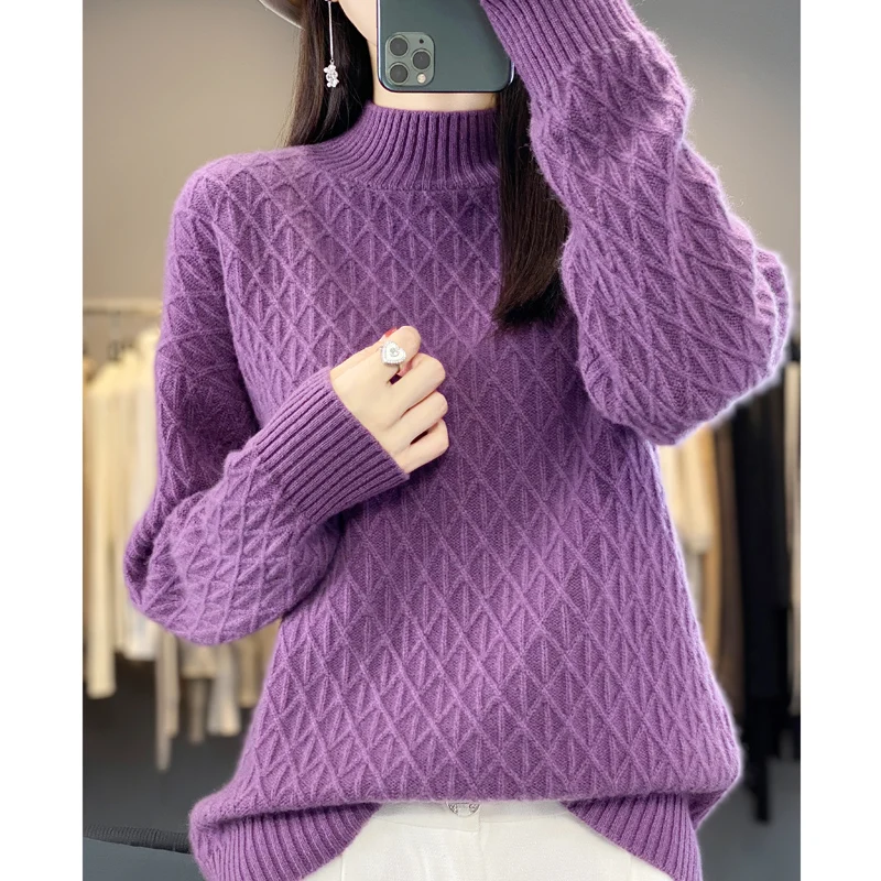 DjzDsm новый модный женский свитер осень-зима Джерси 100% мериносовая шерсть топы