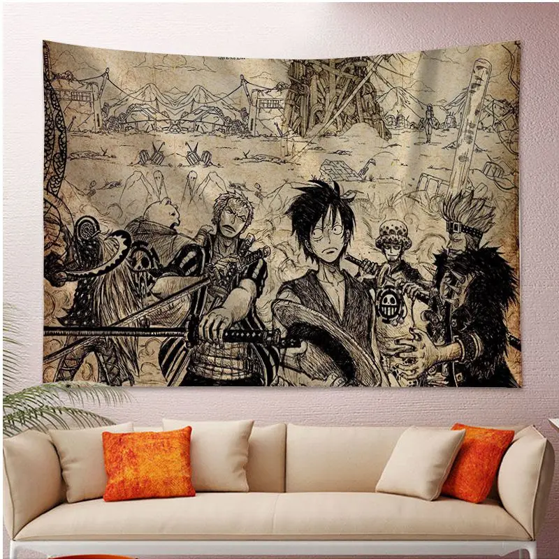 

One Piece Anime Wall Tapestry Art Science Fiction Room Home Decor Wall Hanging Home Decor