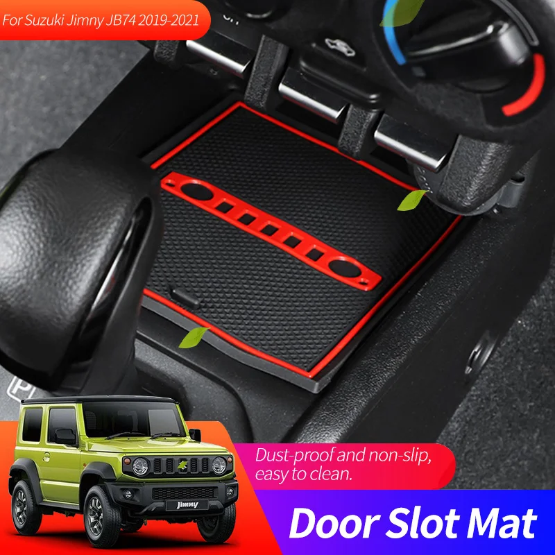 

Anti-Slip Interior Non-Slip Gate Slot Mats Cup Rubber Pads Car Stickers Accessories For Suzuki Jimny JB74 2019-2021