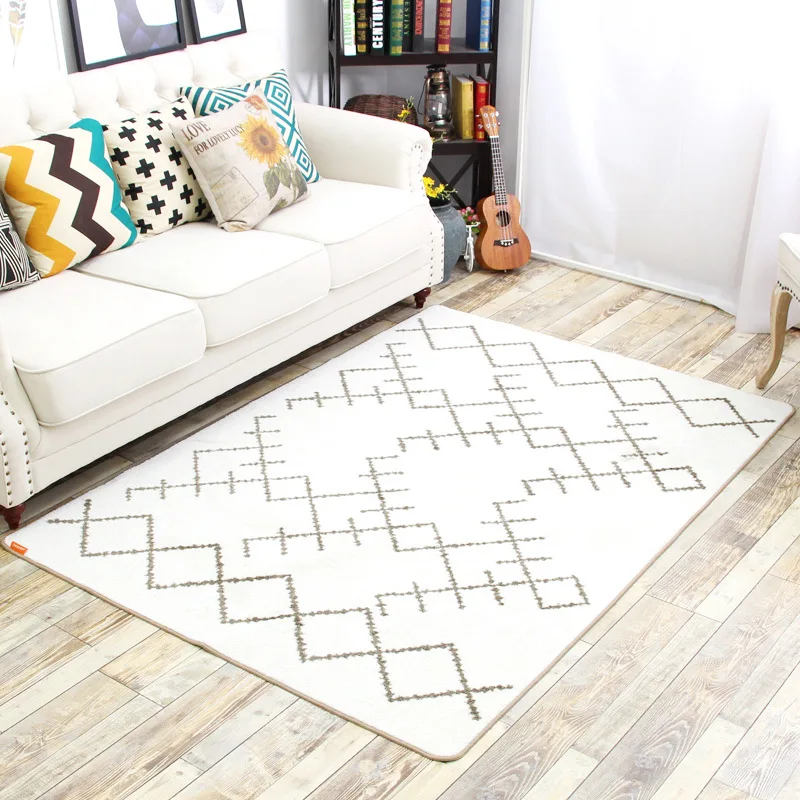 

Современный минималистичный большой ковер для гостиной, мягкий ковер для спальни, светильник, нескользящий коврик для ванной