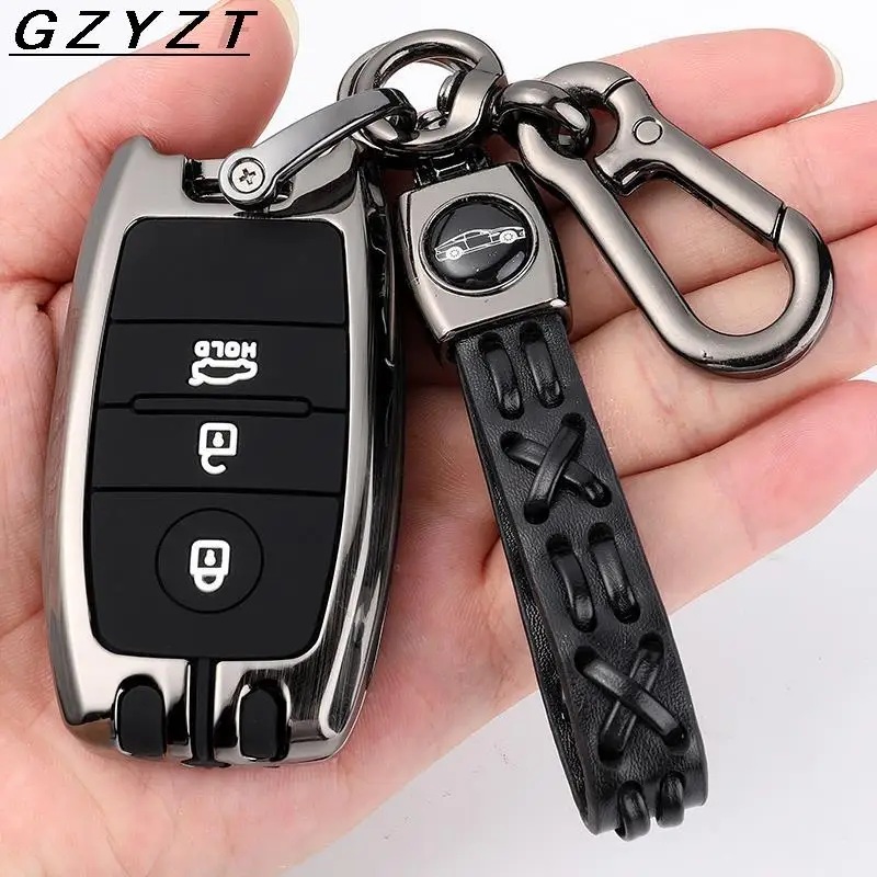 Чехол для ключей из сплава KIA RIO K2 KX5 Ceed Sportage Soul Sorento Cerato Spectra Carens K3 KX CROSS FOB Smart Keychain |
