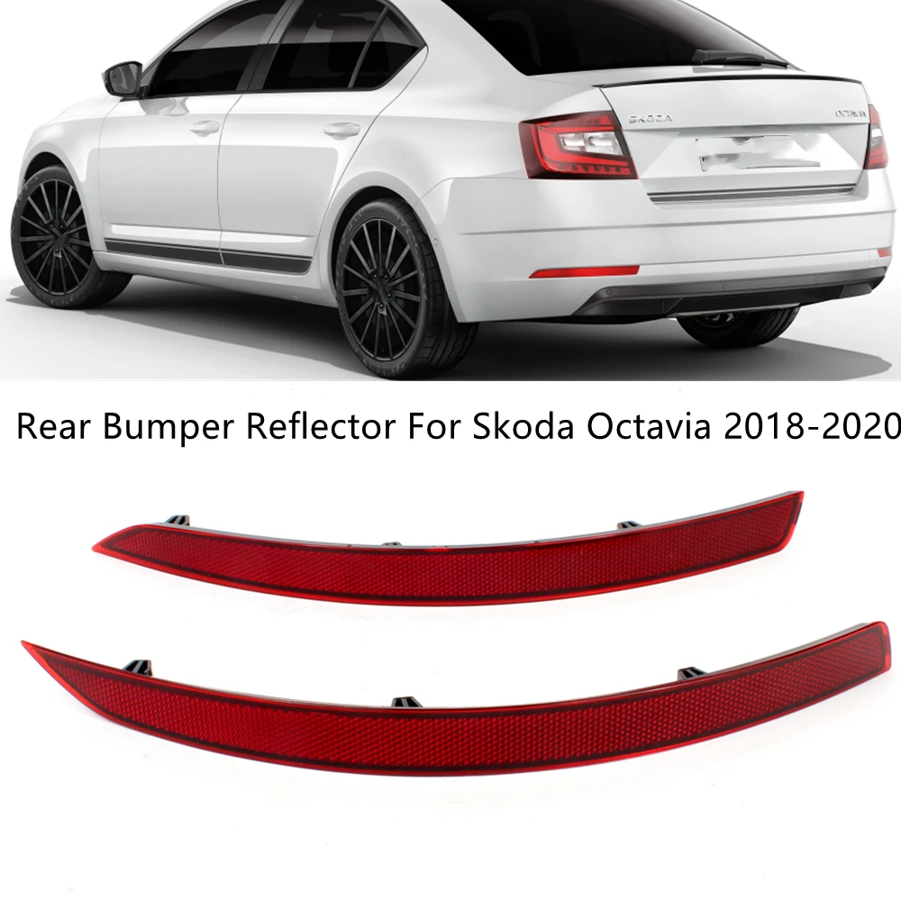

Для Skoda Octavia седан A8 2018 2019 2020 2021, задний задний бампер, угловой отражатель, декоративная лампа ложного света