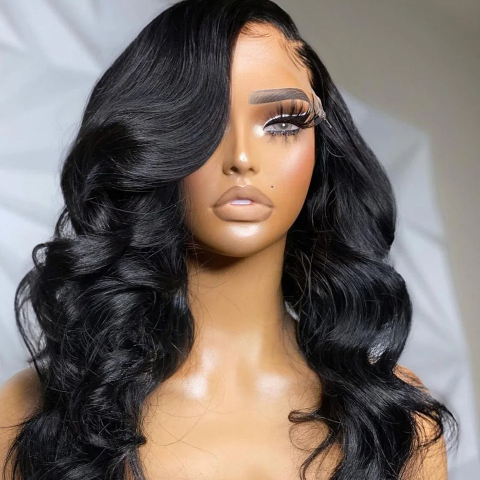 

13x4 Human Hair Lace Frontal Wig Pre Plucked Brazilian 180 Density Body Wave Lace Front Wigs for Women Human Hair Wig 32 34 Inch