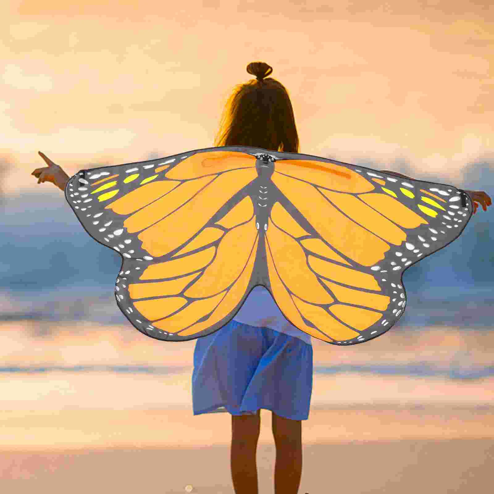 Наряды для девочек накидка с бабочкой костюм крыльями бабочки детские крылья на