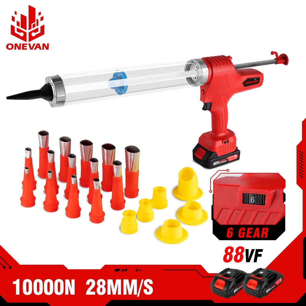 ONEVAN Cordless Electric Glue Gun Multi-function  Electric Glass Caulking Gun Adhesive Glue Sealant Tool For Makita 18v Battery