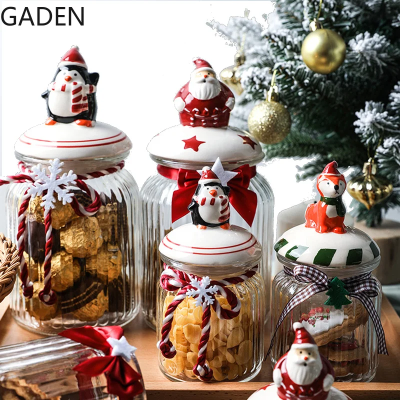

Transparent glass candy jars, sealed nut storage jars for living room and food grade tea, storage supplies for home kitchen