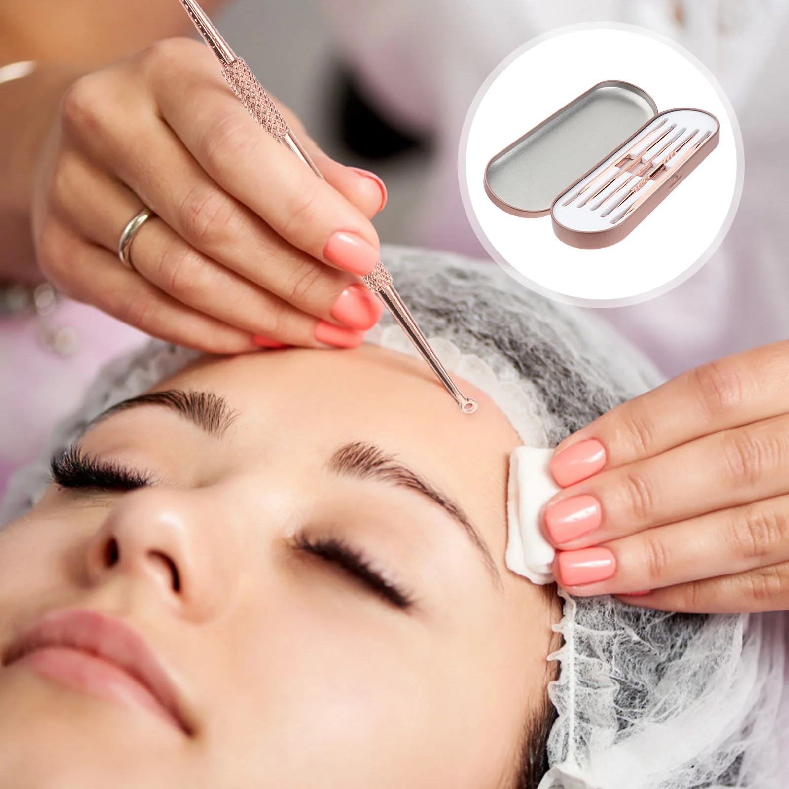 

Двухсторонняя игла для очистки акне, набор игл из нержавеющей стали, инструмент для удаления прыщей