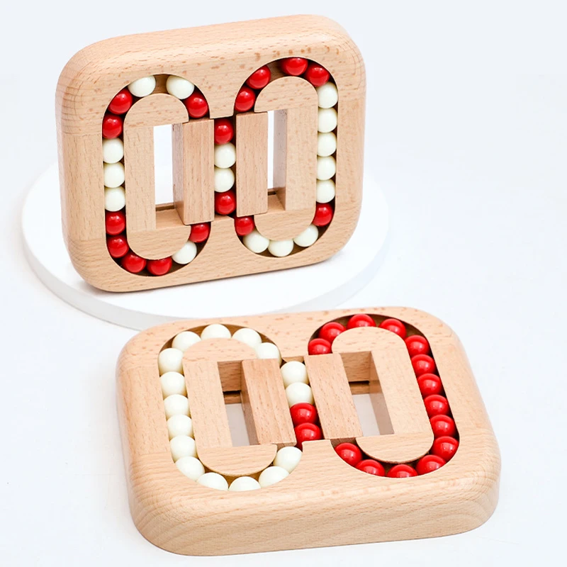 

Acrylic Beads Puzzle Game Set For Adults Kids Wooden Funny Table Games Entertainment Puzzle Early Education Decrypt Board Game