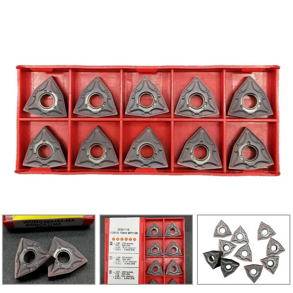 

Practical Useful Durable High Quality CNC Turning Inserts WNMG080404 MA 10pcs BLADE CARBIDE High Grip Strength