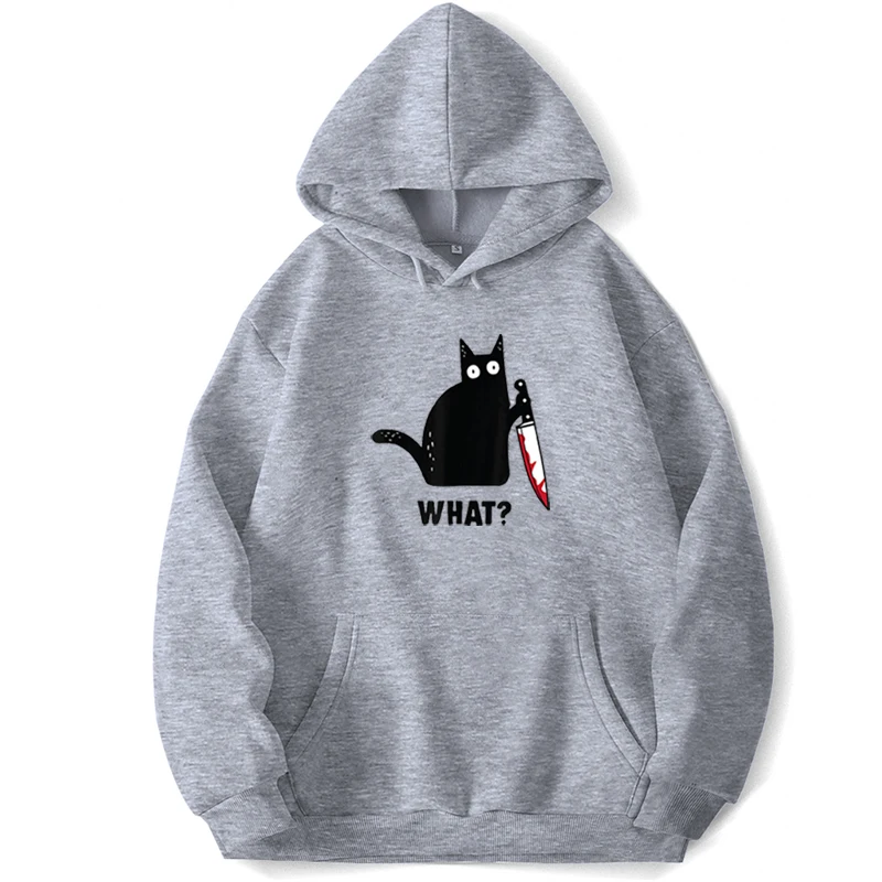 Black Cat Don't Tell Me What To Do Cool Funny Hoodies Men Hooded Sweatshirts Trapstar Pocket Autumn Pullover Jumpers Sweatshirt