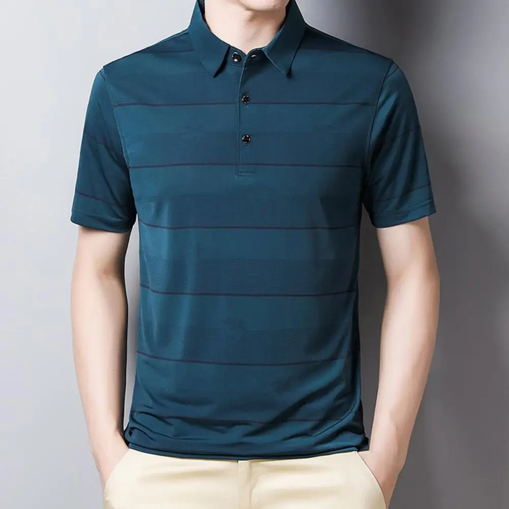 

2023 Brand Short Sleeve Polo Tee Shirt Men Casual Summer Striped Men's Clothing Polos Shirts Mens Fashion Slim Fit Poloshirt