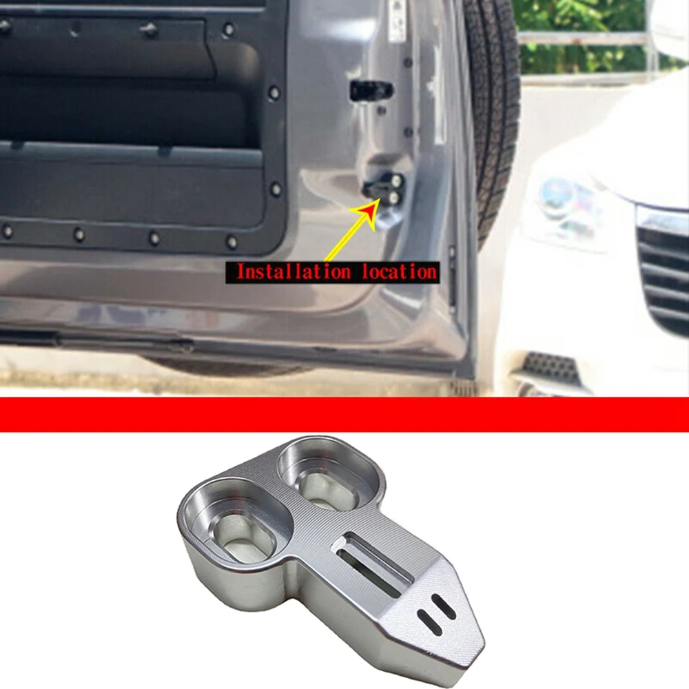 

Car Trunk Tail Door Lock Anti-Theft Locking Device Modification for Land Rover Defender 90 110 2020-2022 Silver