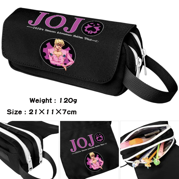 E-Mell JOJO's Bizarre Adventure Stone Ocean Jolyne Cujoh Noriaki Rohan Kujo Jotaro Narciso Nylon Pencil bag Day Clutches