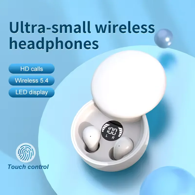 Фото SK26 раздвижные Bluetooth-наушники TWS ультра маленькие мини-наушники для сна с качеством звука с низкими басами №3