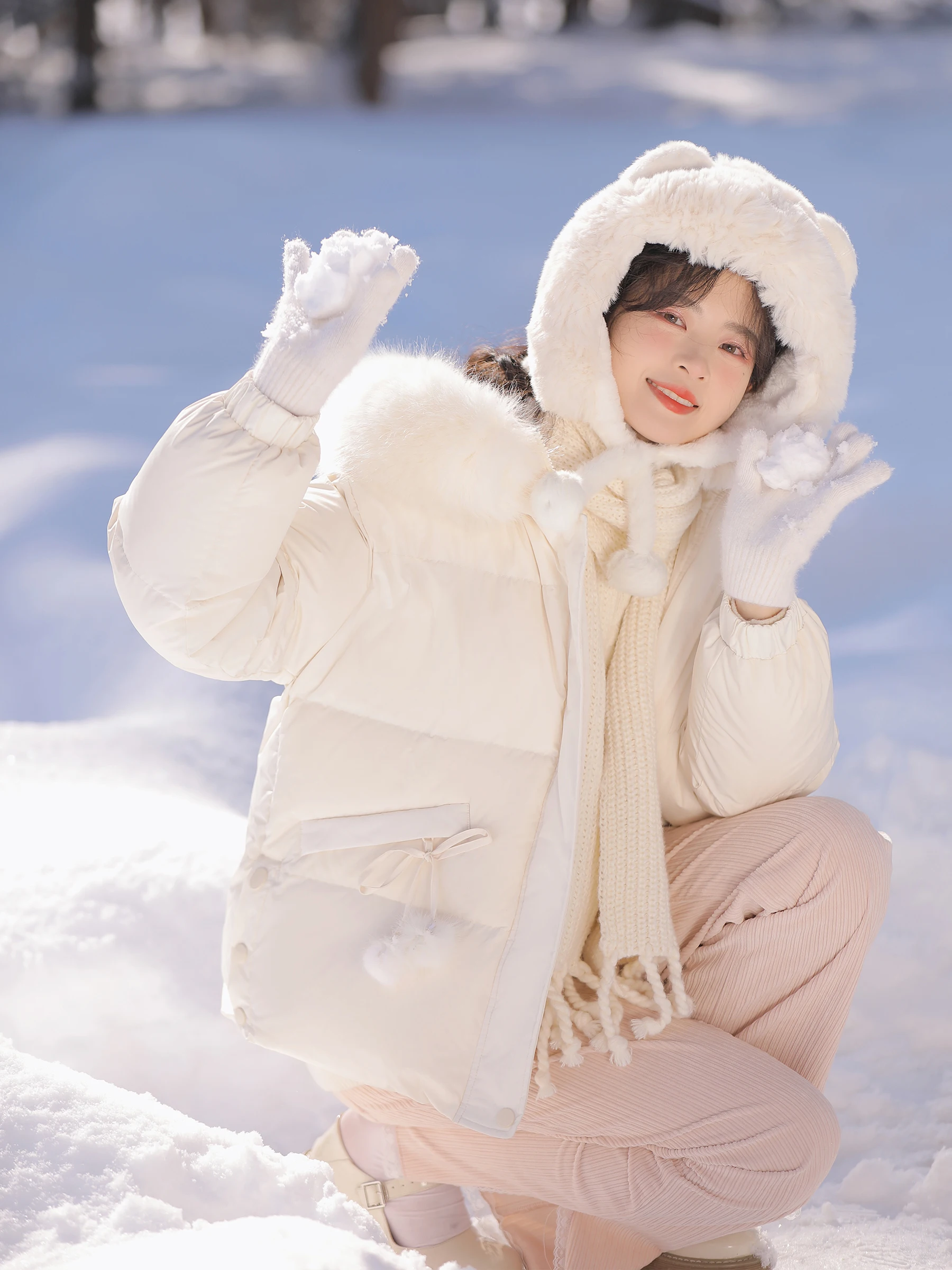 Winter Short Thickened Warm Cotton Padded Jacket Women's Korean Version Sweet Little Man's Bread Jacket Cotton Padded Jacket Ins