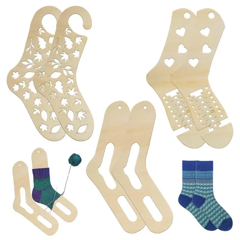 

6 шт., деревянные блокираторы носков для вязания, для начинающих