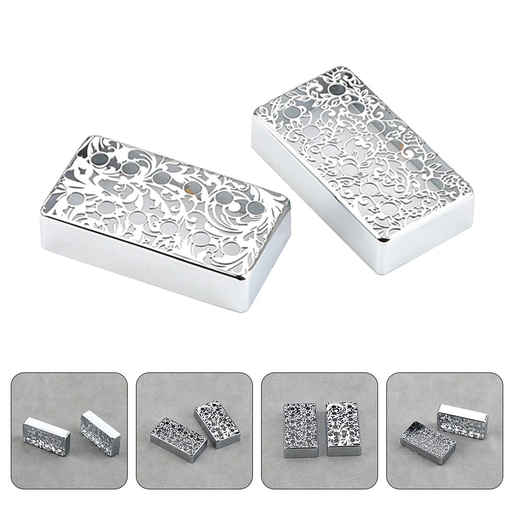 

2pcs Pickup Covers Multi Holes Pickup Frames Guitar Neck Bridge Pickup Covers Guitar Accessories