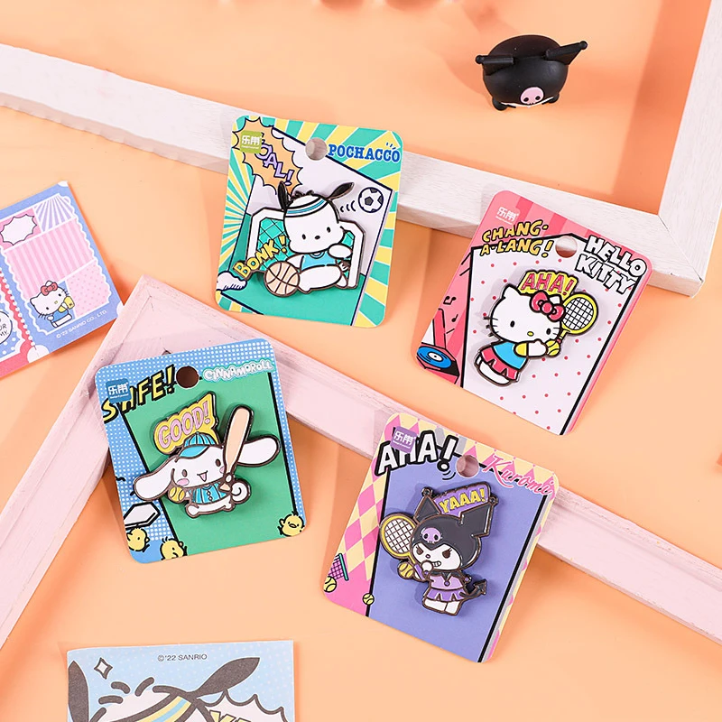 

Metal Badge Kawaii Sanrio Hello Kittys Cinnamoroll Pochacco Accessories Cute Anime Wind Brooch Student Souvenir Badge Girl Gift