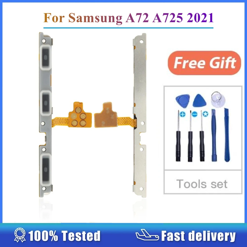 

Кнопка включения/выключения питания для Samsung Galaxy A72 A725 2021 кнопка управления громкостью вверх и вниз гибкий кабель запасная часть