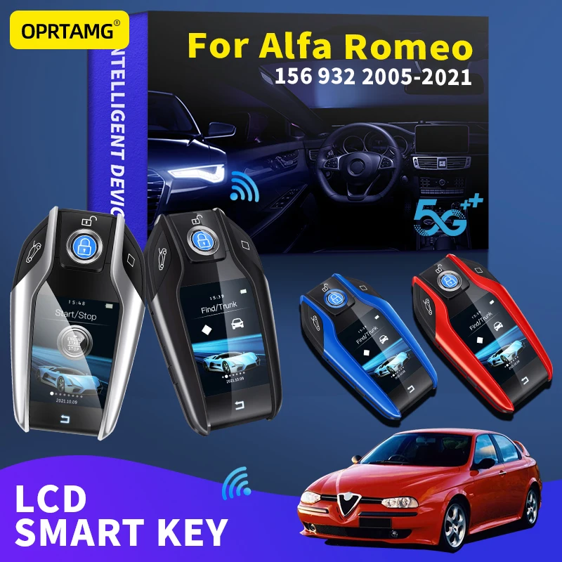 

OPRTAMG Modified LCD Screen Smart Car Key For Alfa 156 932 2005 2006 2007 2008 2009 2010 2011 2012 2013 2014 2015 2016 2017-2021