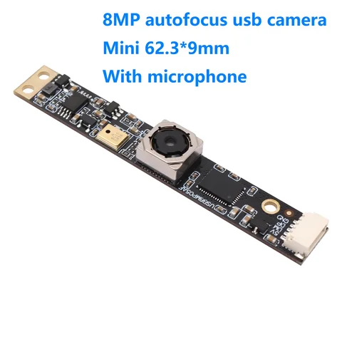 Модуль камеры с автофокусом 8 Мп Mini USB, 62,3*9*6 мм CMOS IMX179, промышленная веб-камера с микрофоном для ПК, ноутбука, Jetson Nano