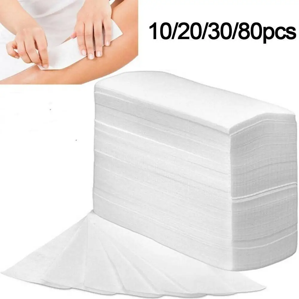 

10/20/30/80pcs Disposable Hair Removal Paper For Face Arms Legs Underarms Body Non-woven Professional Hair Removal Wax Strips