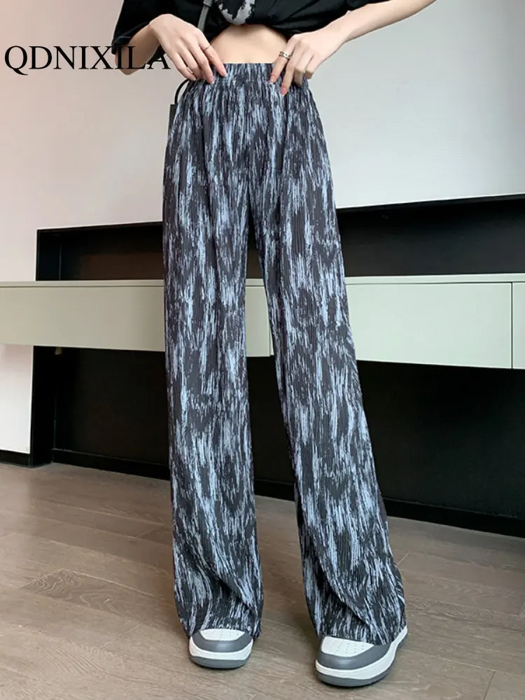 

Брюки женские весенне-летние, уличная одежда, модные свободные спортивные штаны для отдыха, одежда с широкими штанинами для женщин