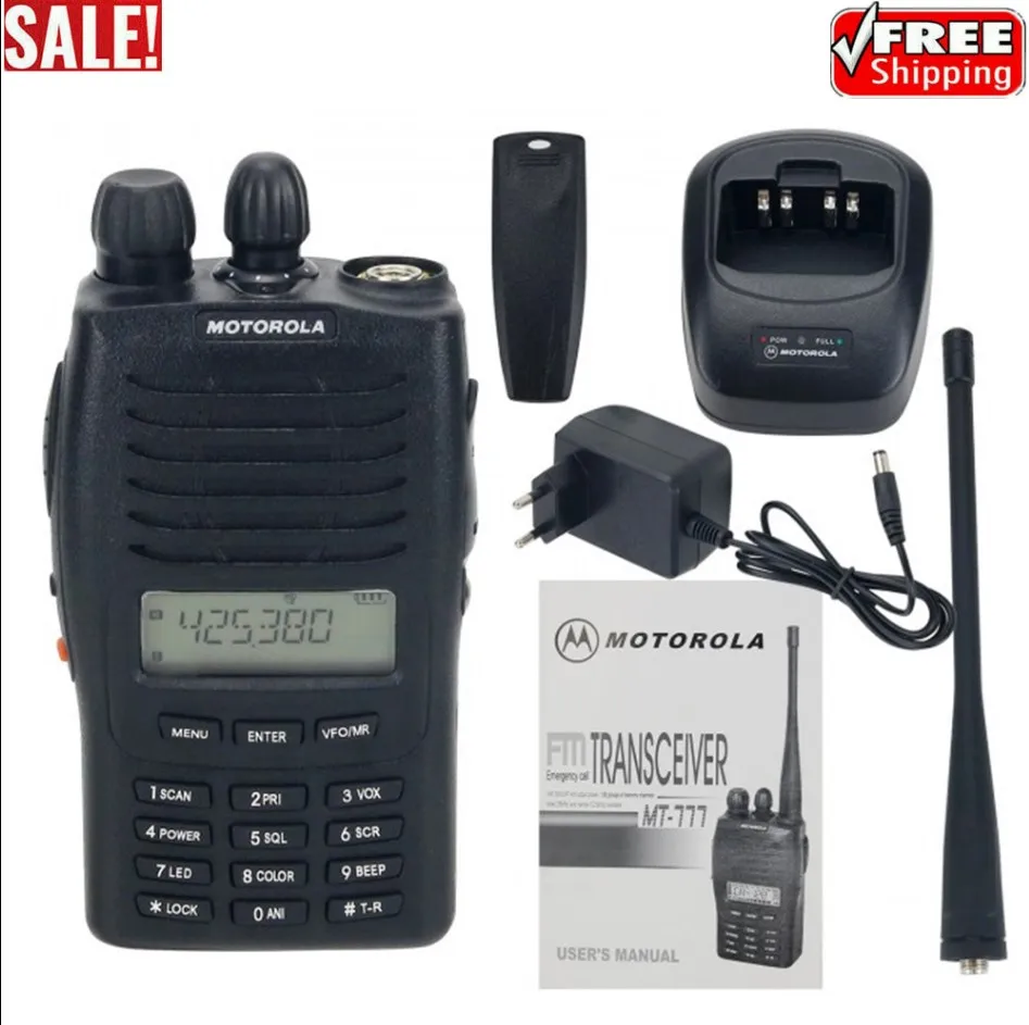 

MT-777 5W VHF Radio FM Transceiver 136-174MHz Walkie Talkie 128 Ch для Motorola