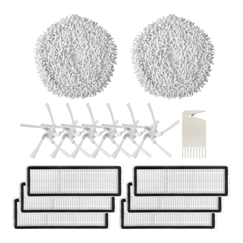 

15 Pcs Replacement Parts For Xiaomi Dreame W10 W10 Pro Robot Vacuum Cleaner Accessories Mop Cloth Side Brush Hepa Filter