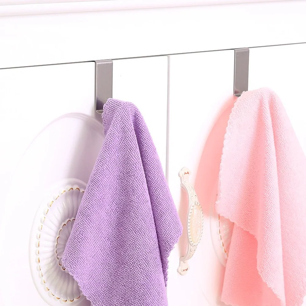 

2 PCS Door Hook Hanger S shaped Curved Metal Door Top Hook Cabinet Bag Clothes Tie Hanger Rack