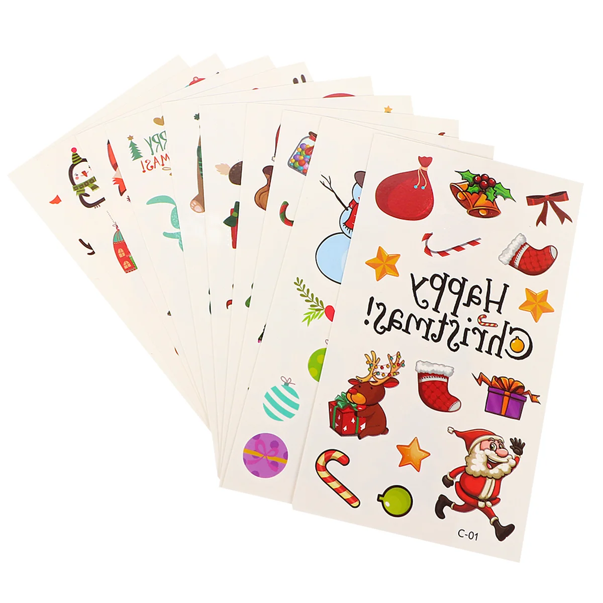

Christmassticker Propsstickers Face Decal Temporary Keyboardup Make Cosplay Costume Makeup Cartoon Holiday Winter Marker