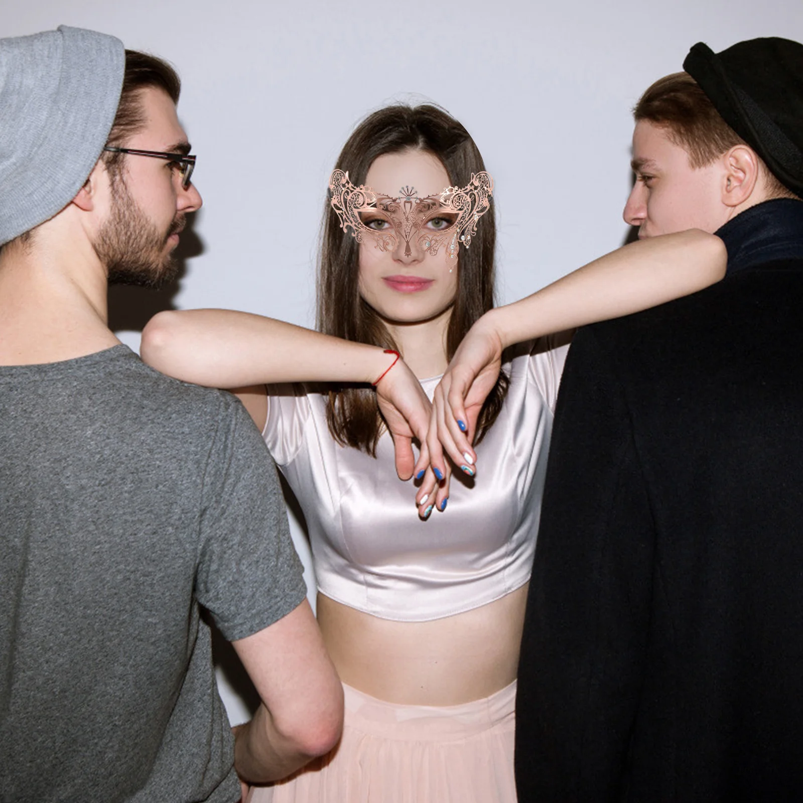 Венецианская металлическая маска-сверло высококачественная маскарадная маска с