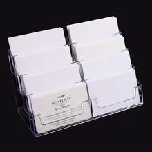 Transparent Desktop Business Card Case Desk Storage Box Exhibition-specific Multi-layer Business Card Holder Identity Display