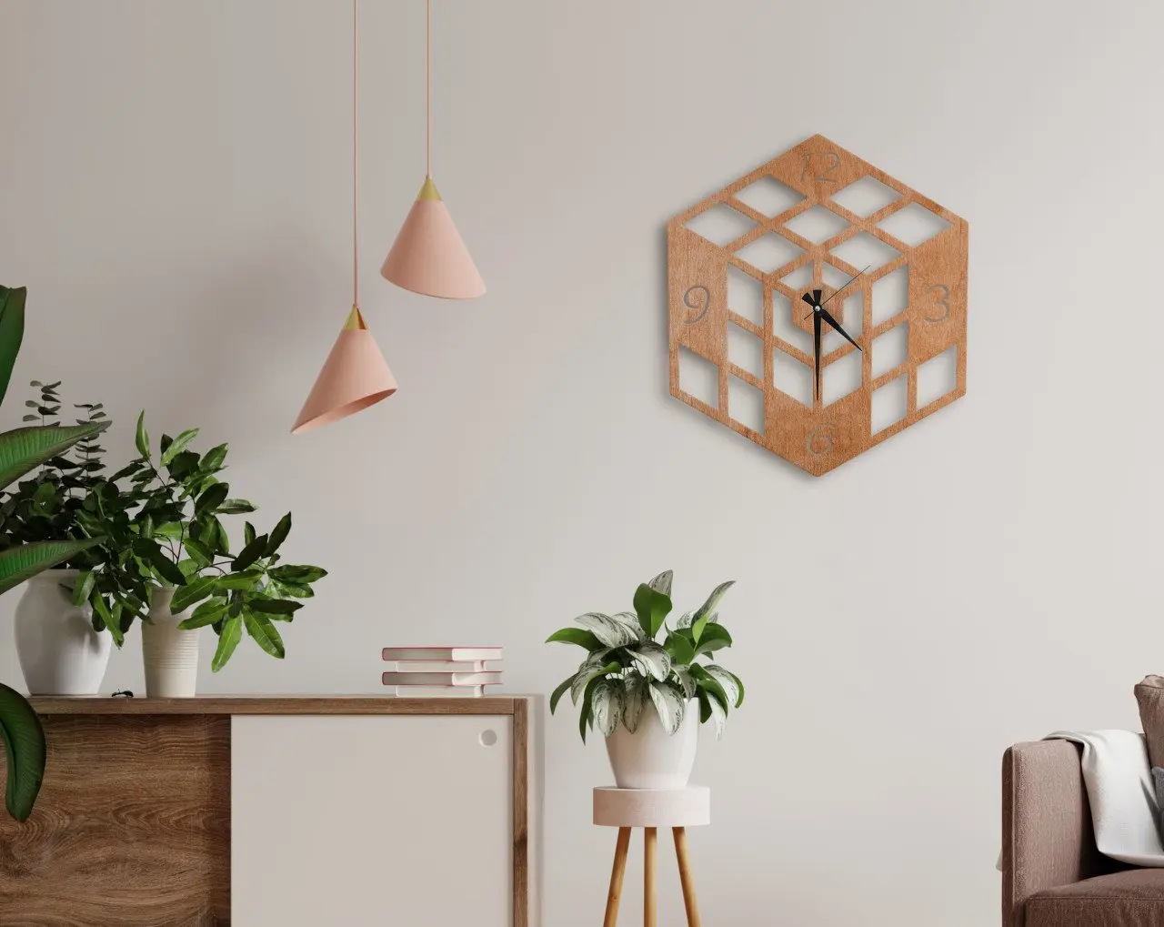 

BK Gift Decorative 45cm Wooden Wall Saati-120