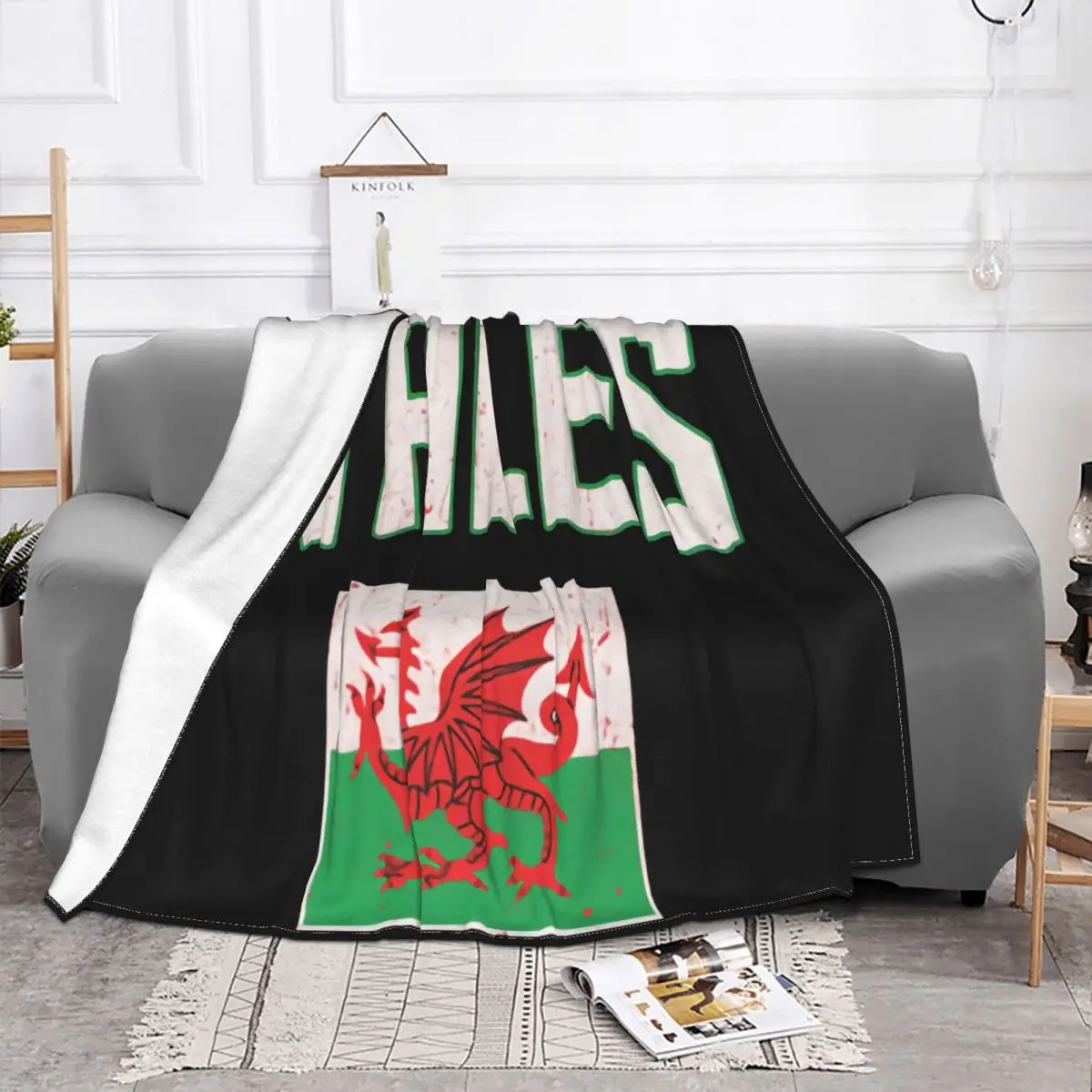 Мужское флаг Уэльса Threadrock Великобритания валлийский футбол диджей западный