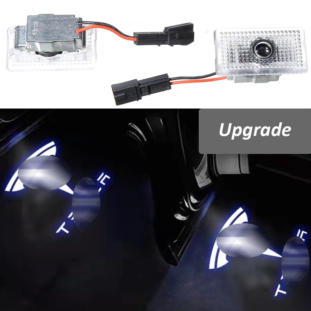 

2/4pcs Car Door Welcome Lights LED with Bright Logo Letter for Tesla Model 3 Y S X Projection Welcome Logo Lamps Car LED Light