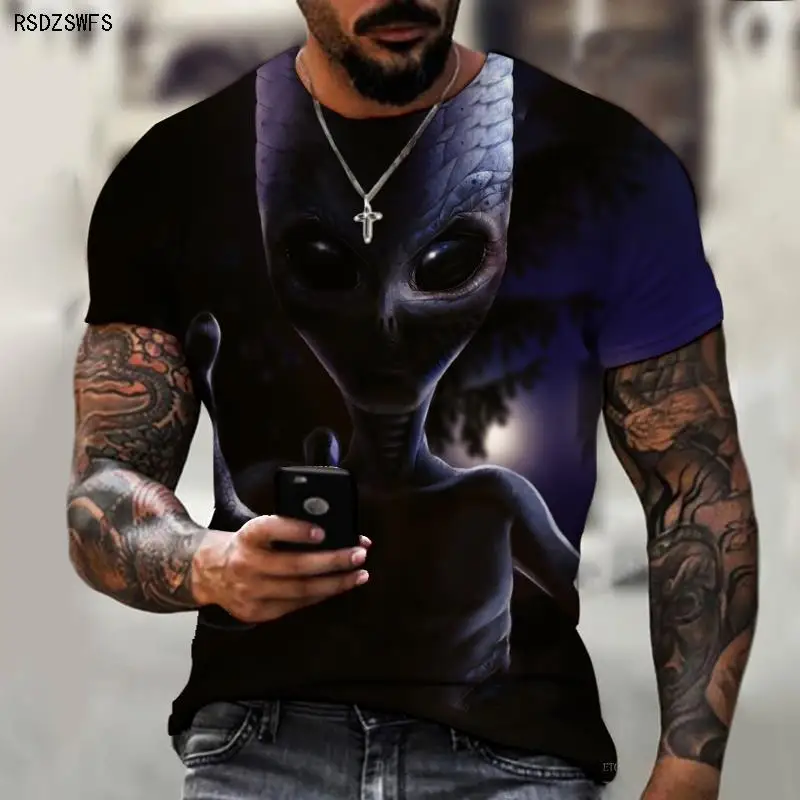 

American T-shirt Movie Character 3D Printing International 2022 Men's Shirt T-shirt Summer Riding Off-road Men's Short Sleeve