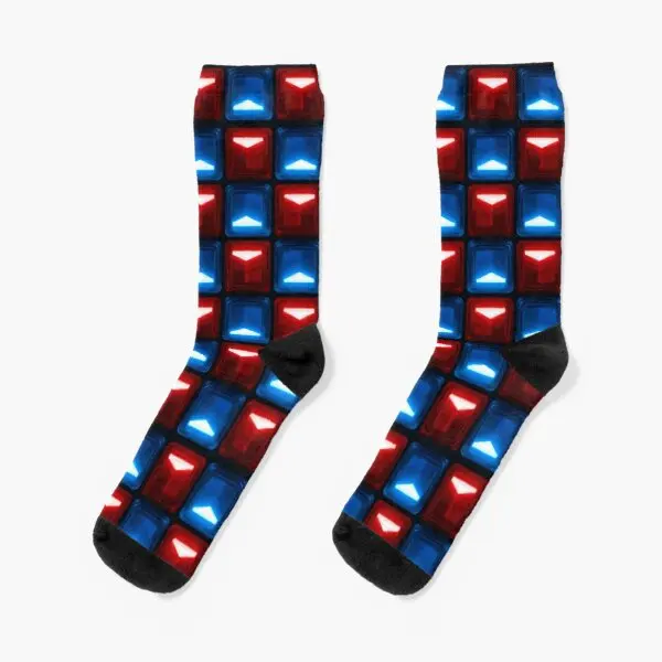Beat Saber V2 Block Pattern Crew Socks Comfortable Cute Best Unisex Short Autumn Sports Ladies Mens Winter Breathable Girls