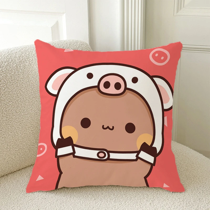 

Cute Bubu Dudu Panda Bear Pillow Cover Sofa Decorative Pillowcase Double-sided Printing Cushion Covers Pillows Cases