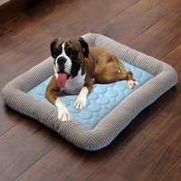 cooling pad bed for dogs cats puppy kitten cool mat pet blanket ice silk material soft for summer sleeping pink blue breathable