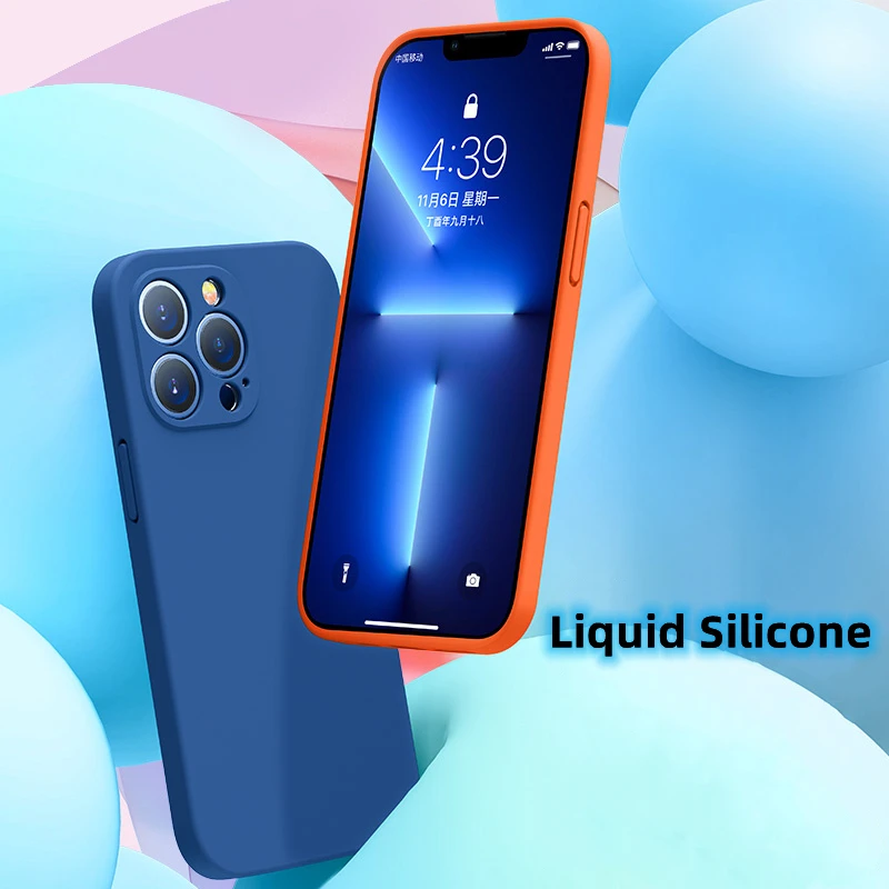 

Case For iPhone 13 Pro Max 13 Mini Case Official Liquid Silicone Cover For iPhone 12 11 X Xr Xs Max 8 7 Plus 6 6S Original Cases