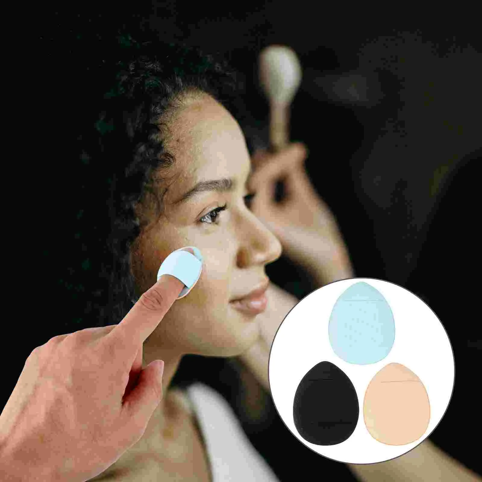 

Puff Makeup Sponge Powder Finger Puffs Forcosmetic Mini Women Facial Beauty Foundation Blender Triangle Pad Girl Cushion Pads
