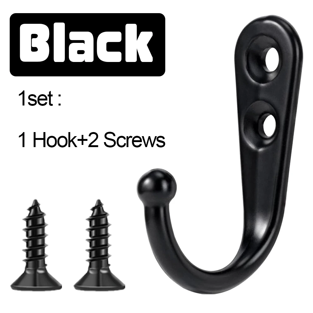 

1-50 комплектов крючков из сплава с винтами, настенные вешалки для подвешивания пальто, шарфы, сумки, полотенца, ключи, кепки, чашки, шапки и многого другого