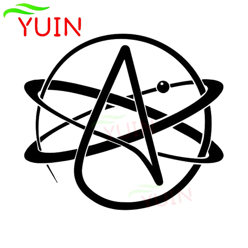 

YUIN Atheism Symbol Atomic Science Car Decal Fashion Window Decoration PVC Waterproof Sunscreen Sticker Customizable Color